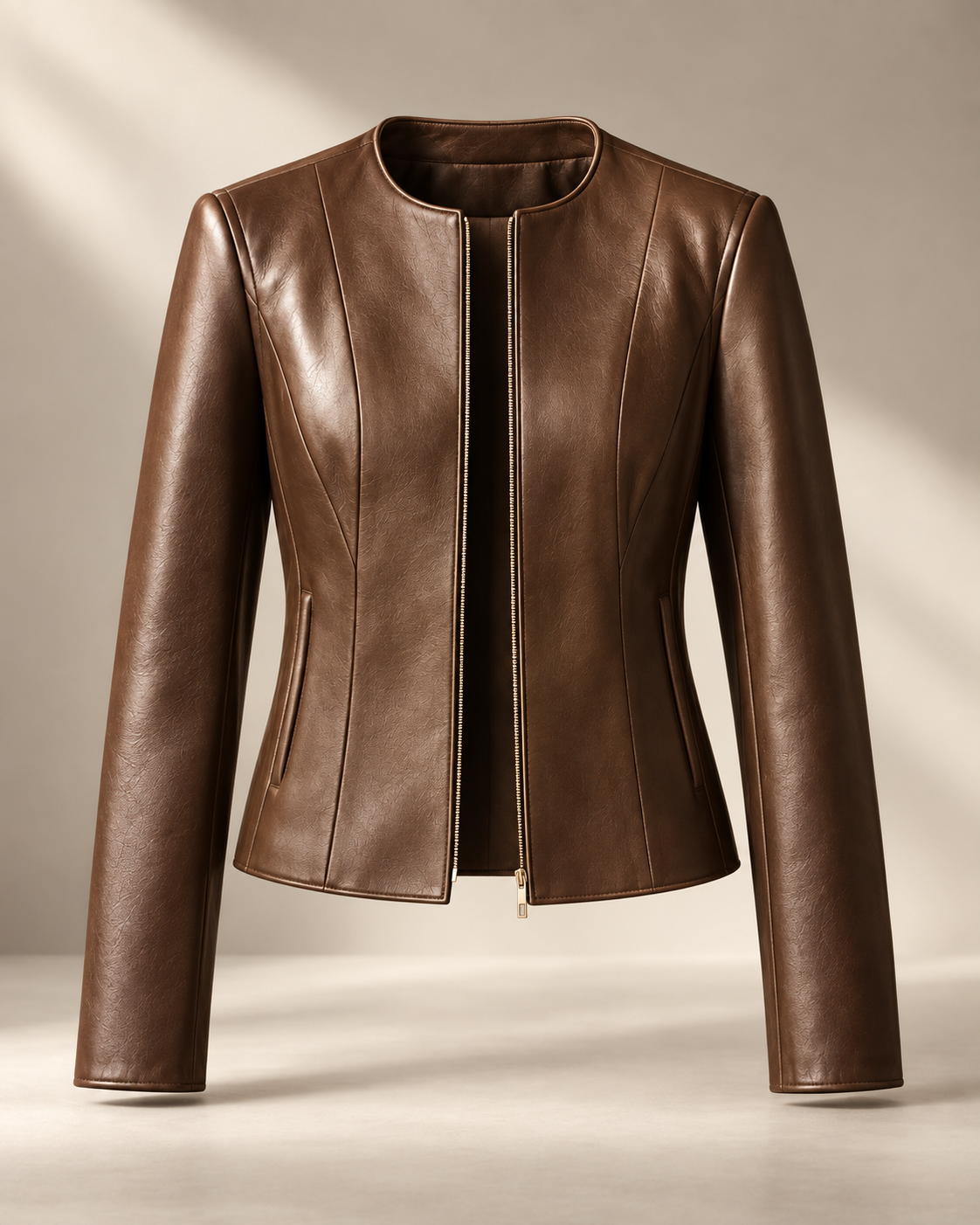 Leather garment construction detail